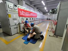 维护部继电保护室圆满完成触电伤亡事故应急演练
